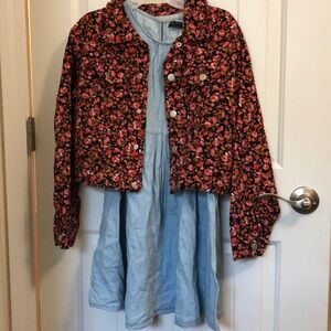 Social Standard by Sanctuary Girls Size XL (14/16) Floral Dress With Jacket